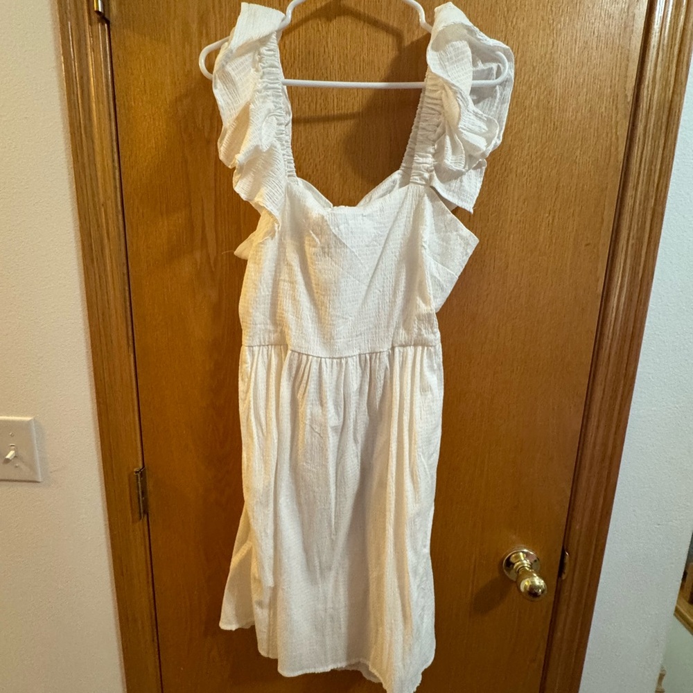 NWT Francesca's Collections White Ruffled Tiered Sundress